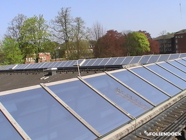 Sonnenschutzfolie auf Glaspyramiden FolienDock Hamburg