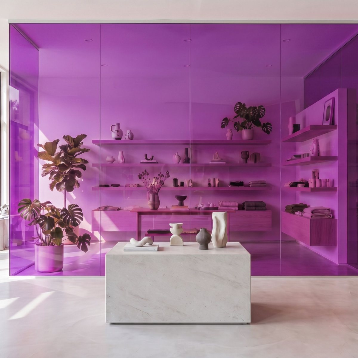 NebelDock Farbglas Kosmos 2 (ODF-FT-CF): Violett, transparent.