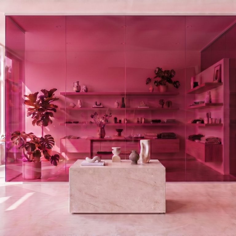 NebelDock Farbglas Kosmos 4 (ODF-FT-CI): Himbeerrot, transparent.