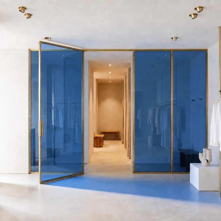 NebelDock Farbglas Ozean 3 (ODF-FT-BL): Azurblau, transparent.